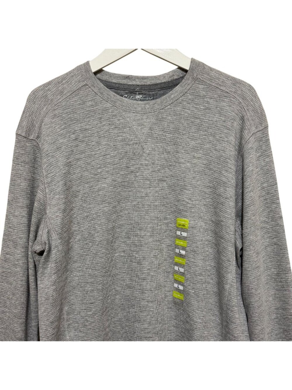 Eddie Bauer Gray Eddie's Favorite Thermal Crew Henley NWT Men's Large